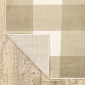 Oriental Weavers Georgia 678A0 Farmhouse/Casual Geometric Polypropylene Indoor Area Rug Beige/ Ivory 9'10" x 12'10" G678A0300390ST