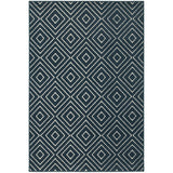 Oriental Weavers Hampton 2332B Global/Transitional Geometric Polypropylene Indoor/Outdoor Area Rug Navy/ Ivory 9'10" x 12'10" H2332B300390ST