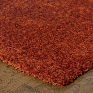 Oriental Weavers Heavenly 73406 Shag/Contemporary Solid Polyester Indoor Area Rug Red 10' x 13' H73406305396ST
