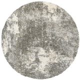 Oriental Weavers Henderson 5503H Shag/Contemporary Abstract Polypropylene Indoor Area Rug Grey/ Ivory 7'10" Round H5503H240RDST