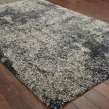 Oriental Weavers Henderson 5503Z Shag/Contemporary Abstract Polypropylene Indoor Area Rug Grey/ Charcoal 9'10" x 12'10" H5503Z300390ST