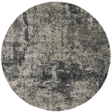 Oriental Weavers Henderson 5503Z Shag/Contemporary Abstract Polypropylene Indoor Area Rug Grey/ Charcoal 7'10" Round H5503Z240RDST