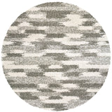 Oriental Weavers Henderson 565J9 Shag/Contemporary Geometric Polypropylene Indoor Area Rug Grey/ Ivory 7'10" Round H565J9240RDST