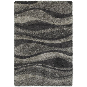 Oriental Weavers Henderson 5992E Shag/Contemporary Abstract Polypropylene Indoor Area Rug Grey/ Charcoal 9'10" x 12'10" H5992E300390ST