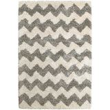 Oriental Weavers Henderson 625W9 Shag/Contemporary Geometric Polypropylene Indoor Area Rug Grey/ Ivory 9'10" x 12'10" H625W9300390ST