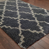 Oriental Weavers Henderson 092K1 Shag/Casual Geometric Polypropylene Indoor Area Rug Charcoal/ Grey 9'10" x 12'10" H092K1300390ST