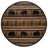 Oriental Weavers Hudson 1066A Country/Cabin/Lodge Southwest/Lodge Polypropylene Indoor Area Rug Black/ Beige 7'8" Round H1066A235RDST