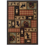 Oriental Weavers Hudson 1067A Country/Cabin/Lodge Southwest/Lodge Polypropylene Indoor Area Rug Brown/ Red 7'8" x 10'10" H1067A235330ST