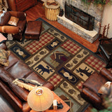 Oriental Weavers Hudson 1067A Country/Cabin/Lodge Southwest/Lodge Polypropylene Indoor Area Rug Brown/ Red 7'8" x 10'10" H1067A235330ST