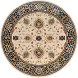 Oriental Weavers Hudson 1338C Traditional/ Oriental Polypropylene Indoor Area Rug Beige/ Black 7'8" Round H1338C235RDST