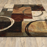 Oriental Weavers Hudson 2544B Contemporary/ Abstract Polypropylene Indoor Area Rug Brown/ Black 10' x 13' H2544B305396ST