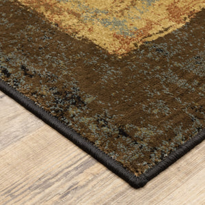 Oriental Weavers Hudson 2544B Contemporary/ Abstract Polypropylene Indoor Area Rug Brown/ Black 10' x 13' H2544B305396ST