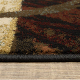 Oriental Weavers Hudson 2544B Contemporary/ Abstract Polypropylene Indoor Area Rug Brown/ Black 7'8" Round H2544B235RDST