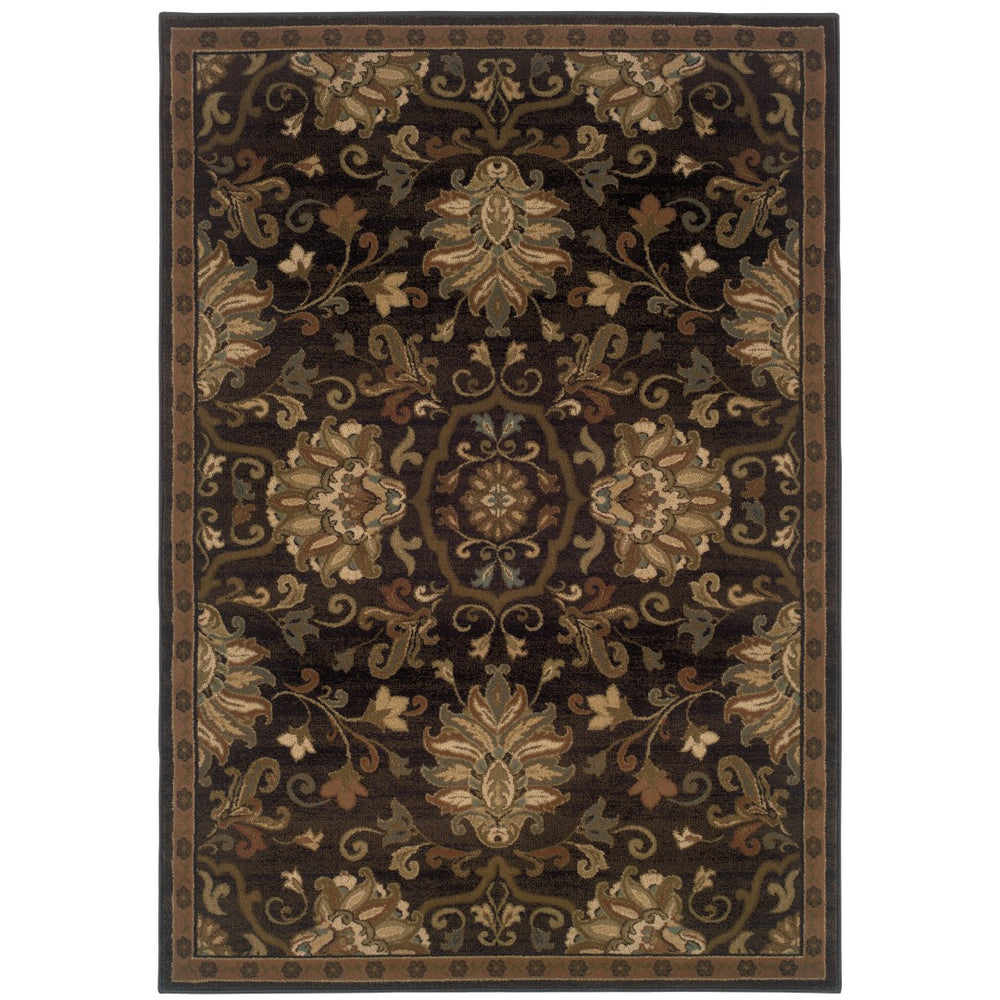 Oriental Weavers Hudson 042G1 Traditional/Vintage Oriental Polypropylene Indoor Area Rug Brown/ Beige 10' x 13' H042G1306396ST