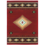 Hudson 087K1 Southwestern/Cabin/Lodge Southwest/Lodge Polypropylene Indoor Area Rug