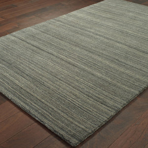 Oriental Weavers Infused 67000 Transitional/Industrial Solid Wool Indoor Area Rug Charcoal 10' x 13' I67000304396ST