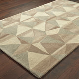 Oriental Weavers Infused 67004 Contemporary/Scandinavian Geometric Wool Indoor Area Rug Beige/ Grey 8' x 10' I67004243304ST