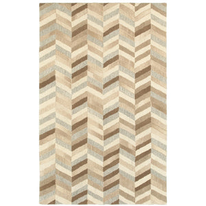 Oriental Weavers Infused 67005 Contemporary/Industrial Geometric Wool Indoor Area Rug Beige/ Grey 10' x 13' I667005304396ST