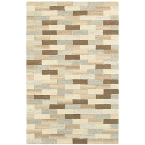 Oriental Weavers Infused 67006 Contemporary/Industrial Geometric Wool Indoor Area Rug Beige/ Grey 10' x 13' I67006304396ST