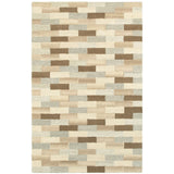 Oriental Weavers Infused 67006 Contemporary/Industrial Geometric Wool Indoor Area Rug Beige/ Grey 10' x 13' I67006304396ST