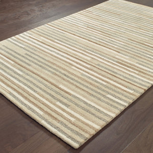 Oriental Weavers Infused 67007 Contemporary/Industrial Geometric Wool Indoor Area Rug Beige/ Grey 10' x 13' I67007304396ST