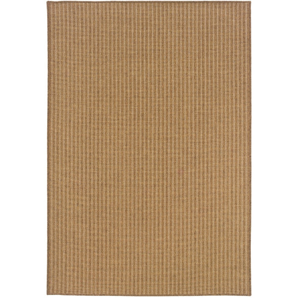 Oriental Weavers Karavia 550X3 Casual/Rustic Striped Polypropylene Indoor/Outdoor Area Rug Brown/Light Brown 8'6" x 13' K550X3259396ST