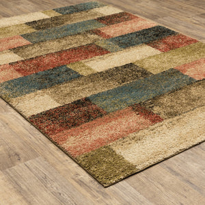Oriental Weavers Kendall 1330D Contemporary/Transitional Geometric Polypropylene Indoor Area Rug Multi-colored 9'10" x 12'10" K1330D300390ST