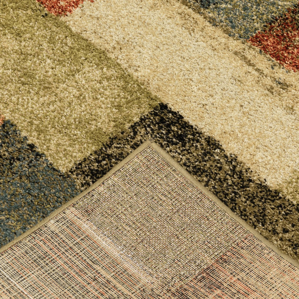 Oriental Weavers Kendall 1330D Contemporary/Transitional Geometric Polypropylene Indoor Area Rug Multi-colored 9'10" x 12'10" K1330D300390ST