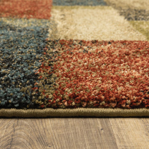 Oriental Weavers Kendall 1330D Contemporary/Transitional Geometric Polypropylene Indoor Area Rug Multi-colored 9'10" x 12'10" K1330D300390ST