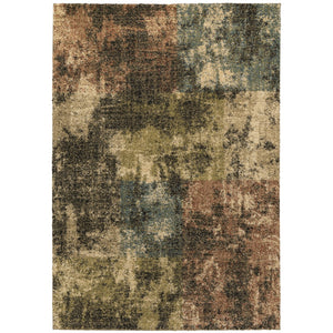 Oriental Weavers Kendall 049H1 Industrial/Contemporary Abstract Polypropylene Indoor Area Rug Beige/ Blue 9'10" x 12'10" K049H1300390ST