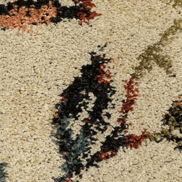 Oriental Weavers Kendall 5090E Casual/Tropical Floral Polypropylene Indoor Area Rug Beige/ Multi 9'10" x 12'10" K5090E300390ST