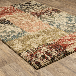 Oriental Weavers Kendall 561X1 Casual/Contemporary Geometric Polypropylene Indoor Area Rug Beige/ Multi 9'10" x 12'10" K561X1300390ST