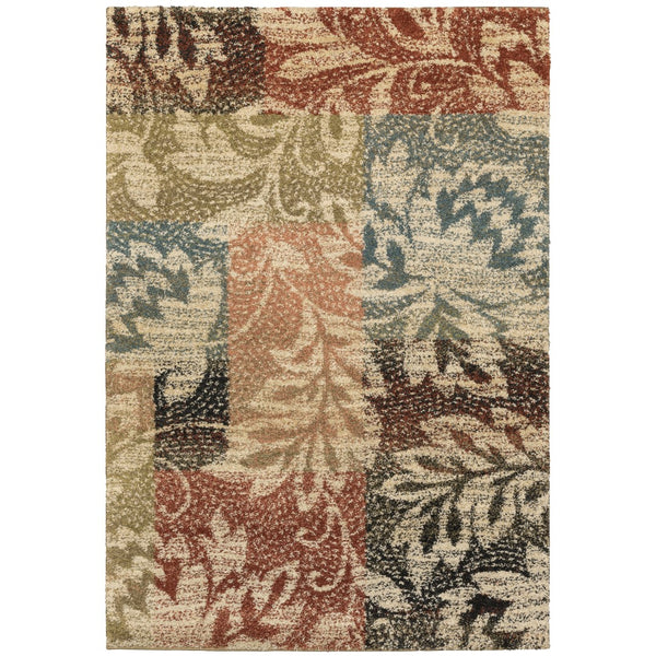 Oriental Weavers Kendall 561X1 Casual/Contemporary Geometric Polypropylene Indoor Area Rug Beige/ Multi 9'10" x 12'10" K561X1300390ST