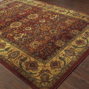 Oriental Weavers Kharma 332C4 Traditional/Persian Oriental Polypropylene Indoor Area Rug Red/ Gold 7'10" x 11' K332C4240340ST