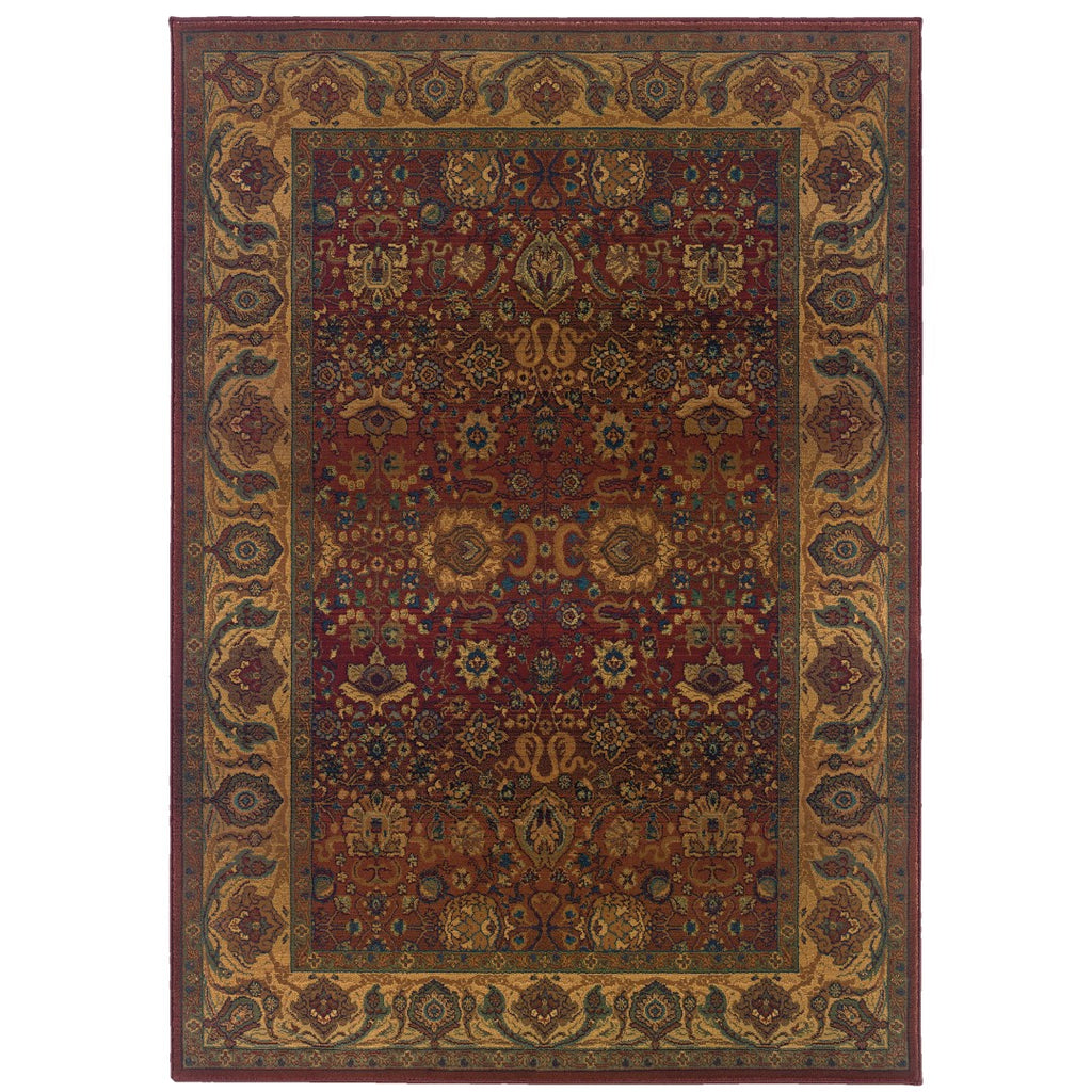 Oriental Weavers Kharma 332C4 Traditional/Persian Oriental Polypropylene Indoor Area Rug Red/ Gold 7'10" x 11' K332C4240340ST