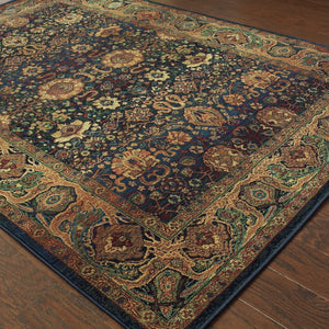 Oriental Weavers Kharma 332X4 Traditional/Persian Oriental Polypropylene Indoor Area Rug Blue/ Beige 9'9" x 12'2" K332X4300380ST