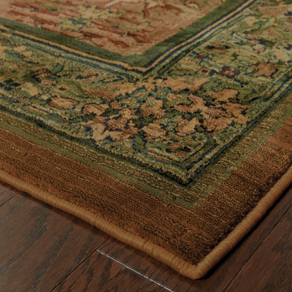 Oriental Weavers Kharma 465J4 Traditional/Persian Oriental Polypropylene Indoor Area Rug Green/ Beige 6'7" x 9'1" K465J4200285ST
