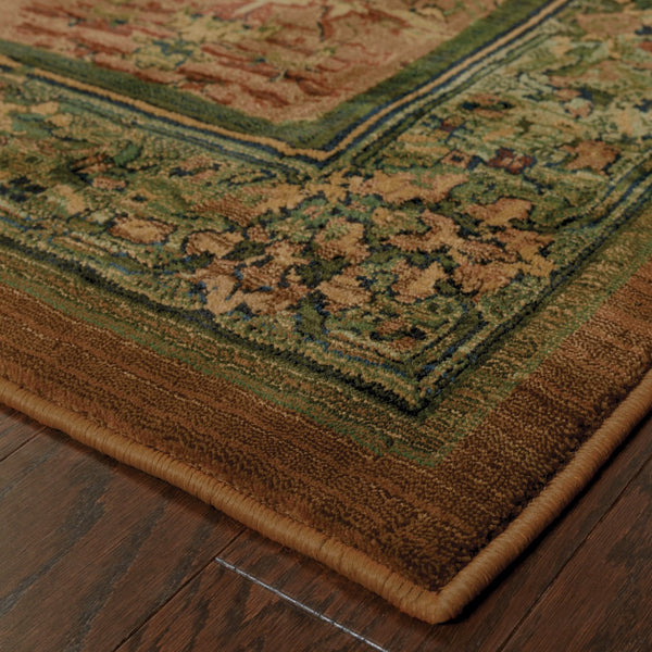 Oriental Weavers Kharma 465J4 Traditional/Persian Oriental Polypropylene Indoor Area Rug Green/ Beige 6'7" x 9'1" K465J4200285ST