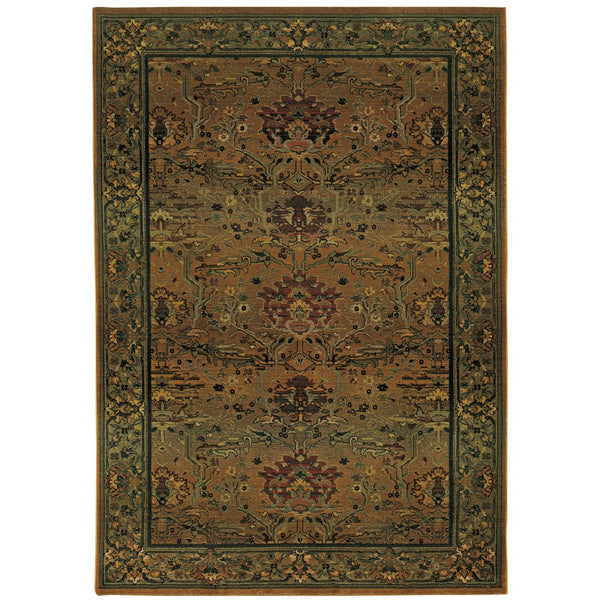 Oriental Weavers Kharma 465J4 Traditional/Persian Oriental Polypropylene Indoor Area Rug Green/ Beige 6'7" x 9'1" K465J4200285ST