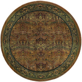 Oriental Weavers Kharma 465J4 Traditional/Persian Oriental Polypropylene Indoor Area Rug Green/ Beige 6' Round K465J4180180ST