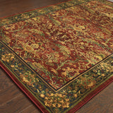 Oriental Weavers Kharma 465R4 Traditional/Persian Oriental Polypropylene Indoor Area Rug Red/ Green 6'7" x 9'1" K465R4200285ST