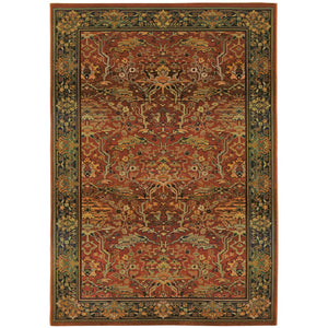 Oriental Weavers Kharma 465R4 Traditional/Persian Oriental Polypropylene Indoor Area Rug Red/ Green 6'7" x 9'1" K465R4200285ST