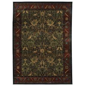 Oriental Weavers Kharma 470X4 Traditional/Global Floral Polypropylene Indoor Area Rug Red/ Blue 6'7" x 9'1" K470X4200285ST