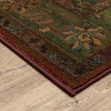 Oriental Weavers Kharma 807C4 Traditional/Persian Floral Polypropylene Indoor Area Rug Red/ Green 6'7" x 9'1" K807C4200285ST