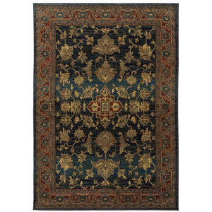 Oriental Weavers Kharma 836F4 Traditional/Persian Oriental Polypropylene Indoor Area Rug Blue/ Red 6'7" x 9'1" K836F4200285ST