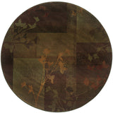 Oriental Weavers Kharma Ii 1048D Transitional/Global Floral Polypropylene Indoor Area Rug Purple/ Green 8' Round K1048D240240ST