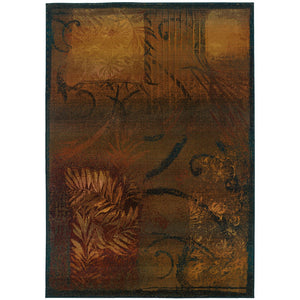 Oriental Weavers Kharma Ii 1163B Contemporary/Global Abstract Polypropylene Indoor Area Rug Brown/ Gold 7'10" x 11' K1163B240340ST