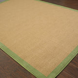 Oriental Weavers Lanai 525G6 Casual/ Border Polypropylene Indoor/Outdoor Area Rug Beige/ Green 8'6" x 13' L525G6259396