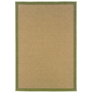 Oriental Weavers Lanai 525G6 Casual/ Border Polypropylene Indoor/Outdoor Area Rug Beige/ Green 8'6" x 13' L525G6259396