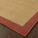 Oriental Weavers Lanai 525O8 Casual/ Border Polypropylene Indoor/Outdoor Area Rug Beige/ Red 8'6" x 13' L525O8259396ST